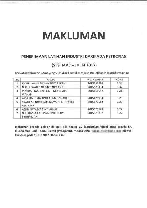 Petronas gas be rhad is continuously focusing on creating value to our shareholders. Latihan Industri FUU: Penerimaan Latihan Industri daripada ...