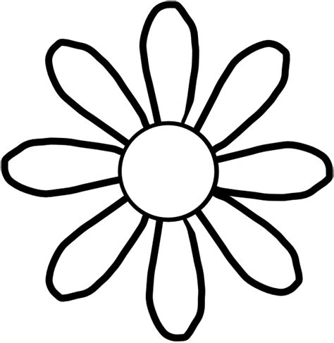 Simple Black And White Sunflower Drawing Clipart Panda