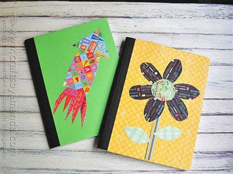 How to decorate your books. Decorating a Composition Notebook - Crafts by Amanda
