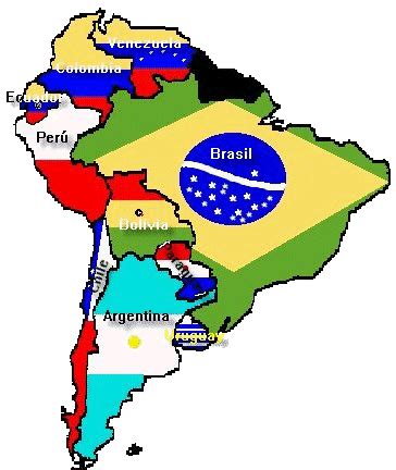Mapa Sudam Rica Con Banderas Por Pa Ses Mapa Politico Cucaluna