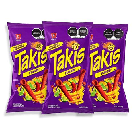 Takis Fuego Mexican Chips Barcel 3 Bags 70g Each Etsy