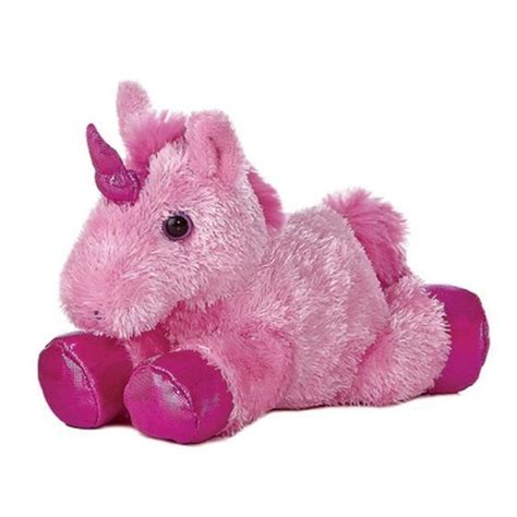 Pink Bright Unicorn Unicorn Stuffed Animal Pet Toys Plush