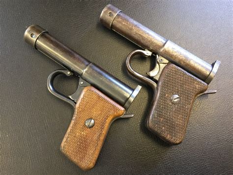 Two German Drgm Tell Spring And Piston Air Pistols With Wood Grips 2