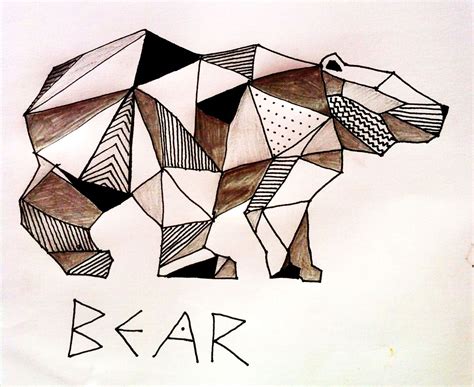 My Bear Drawing Love Bears Especially Geometric Brown Bears Justina