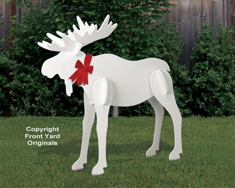 All Weather Large Christmas Moose Yard Display Front Yard Originals