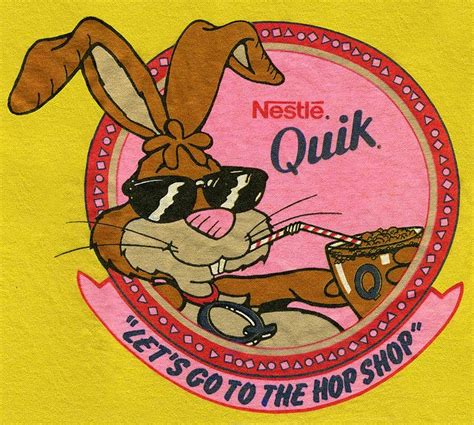 Nestle Quik Bunny Hop Shop T Shirt Design 1980 S