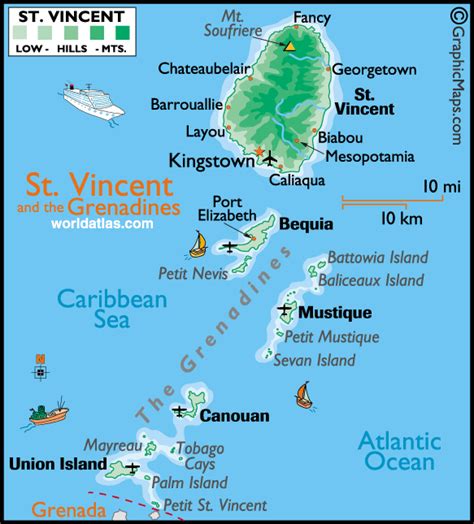Vincent und die grenadinen von google maps. grenadine islands | The Grenadines Islands Map | Iles ...