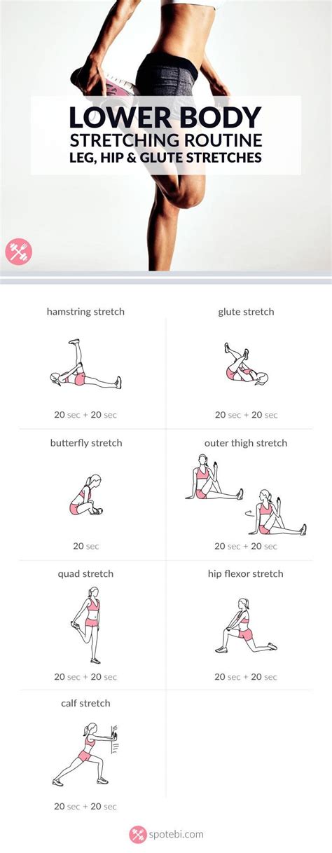 Your thighs and shins should be perpendicular to each other. Lower Body Stretching Routine | Leg, Hip and Glute ...