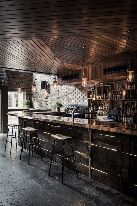 Bar Funde Estilos Rústico E Industrial Bar Interior Design Cafe Design