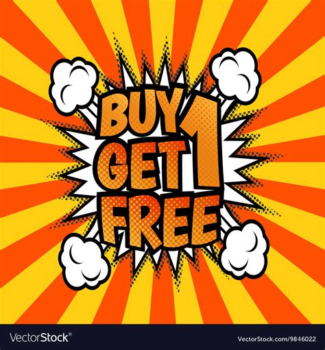 Buy One Get 1 Free Poster Royalty Free Vector Image
