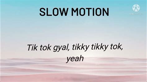 Amaria Bb Slow Motion Lyrics Youtube