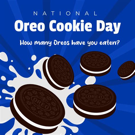 National Oreo Cookie Day Whatsapp Post Template Edit Online