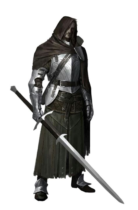 Human Fighter Knight With Greatsword Pathfinder Pfrpg Dnd Dandd D20