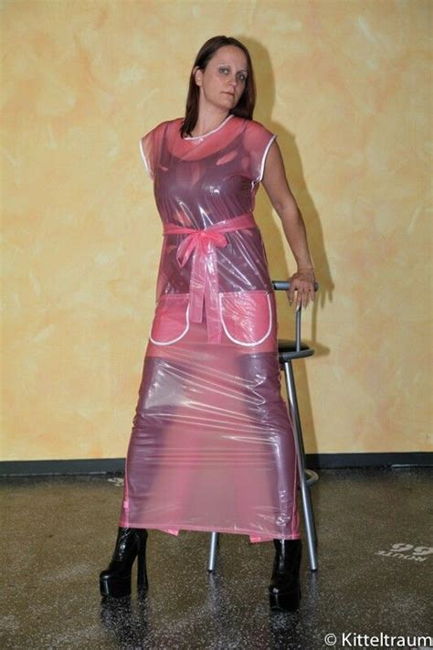 Pink Plastic Pvc Apron Apron Dress Latex Plastic Aprons Blue