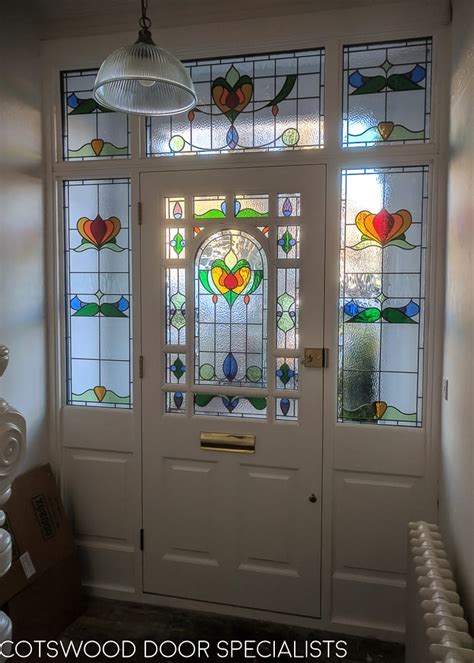 Entry Door With Stained Glass Window Glass Designs