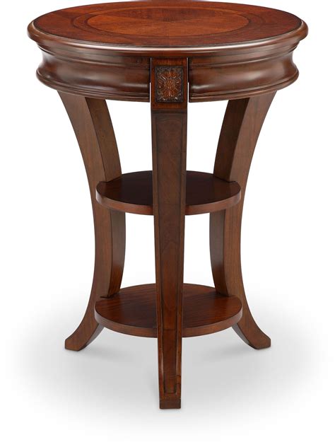 Winslet Cherry Round Accent Table From Magnussen Home Coleman Furniture