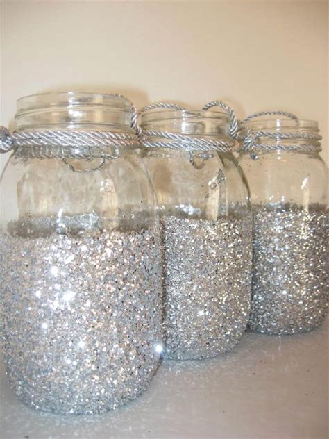 35 Diy Glitter Mason Jar Tutorial Diy To Make
