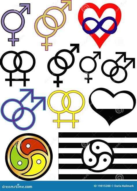 Símbolos De La Sexualidad Ilustración Del Vector Ilustración De