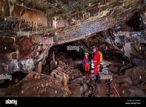 Caving In Ogof Ffynnon Ddu Wales Uk Stock Photo Alamy