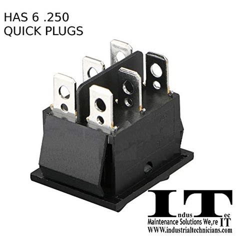 Industec Dpdt 20 Amp 6 Pin On Off On 3 Position Momentary