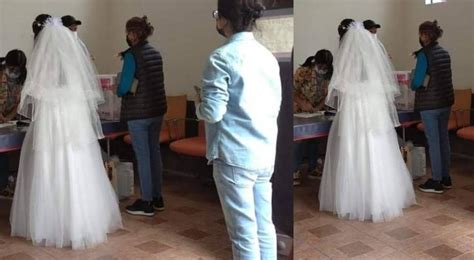 Novia Vestida De Blanco Va A Votar Antes De Casarse Y Se Hace Viral En