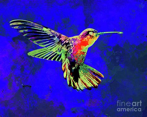 Abstract Watercolor Hummingbird Dance Ii Mixed Media By Chris