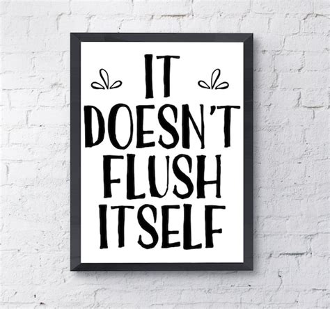 Funny Bathroom Wall Art Printable Instant Download It