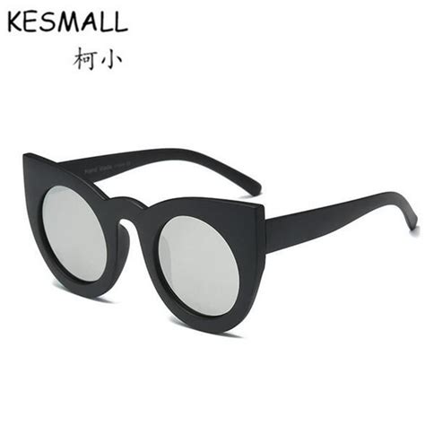 kesmall 2018 sunglasses women fashion cool cat eye sun glasses brand design acetate frame