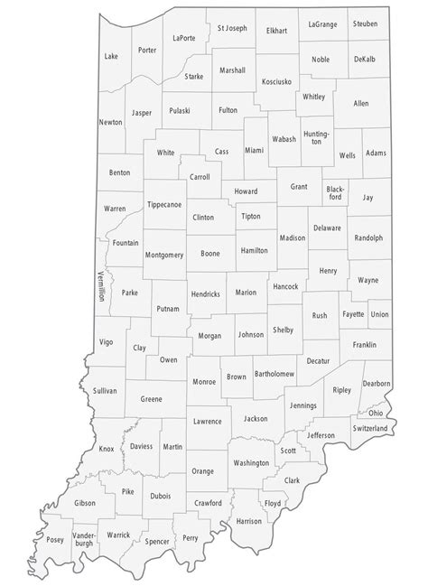 Map Of Indiana Counties With Cities World Map