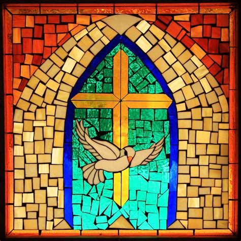 Stained Glass Window At Santuario De Chimayo Photograph By