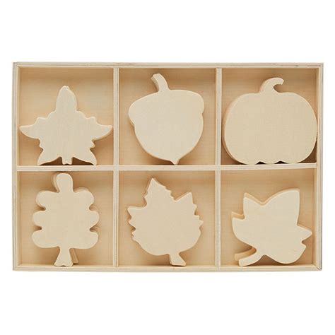 Woodpeckers Crafts Diy Unfinished Wood Autumn Cutouts Tray Pack Of 3