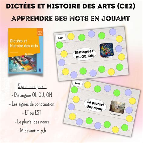 CE2 – Dictées et Histoire des Arts (Retz) – Apprendre ses mots en