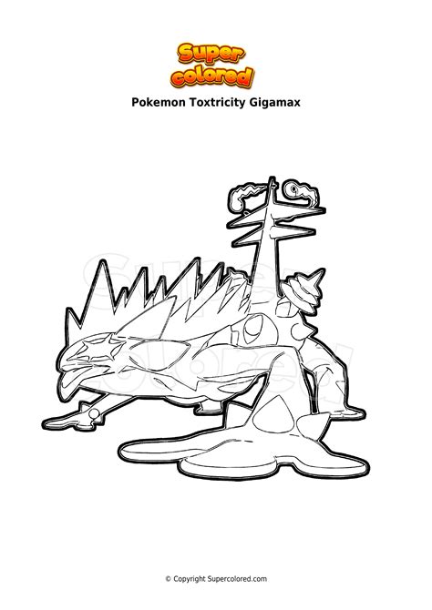 Disegno Da Colorare Pokemon Toxtricity Gigamax Supercolored The Best