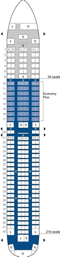 United Airlines Boeing 767 300 Us Domestic Layout Seating Map Aircraft