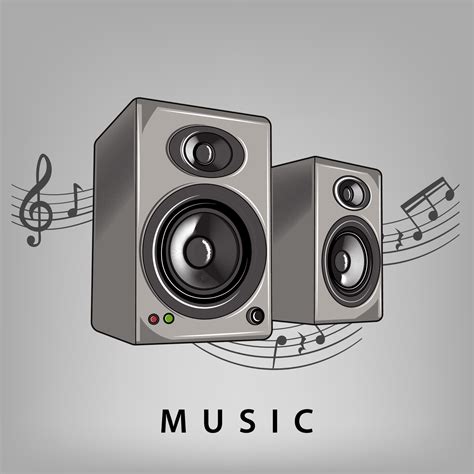Music Speaker Icon Cartoon Illustration Of Music Speaker Vector