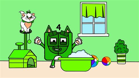 Cat Numberblocks Takes Care Of Cats Numberblocks Fanmade Coloring