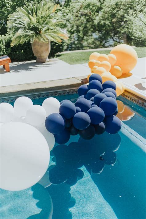 Pool Balloon Garland Oil Balloons Pool Decor Ideas Pool
