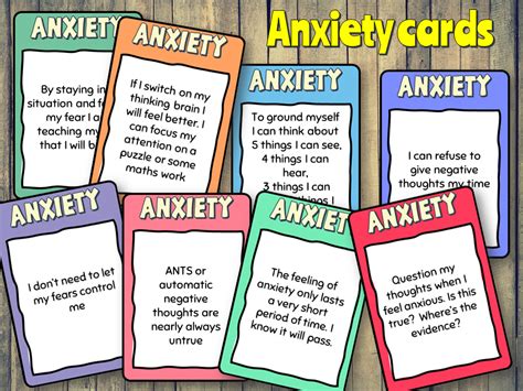 Anxiety Cards Teaching Resources