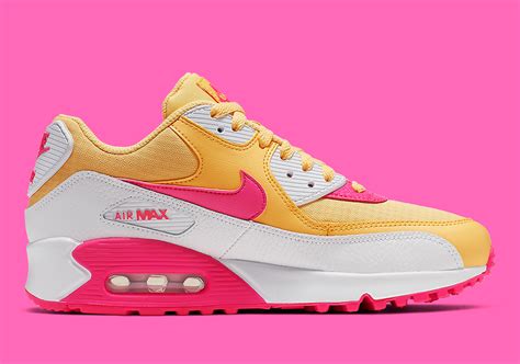 Nike Air Max 90 Womens Yellow Pink White 325213 702