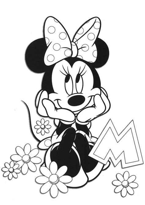 Dibujos De Minnie Mouse Y Pata Daisy Para Colorear Para Colorear