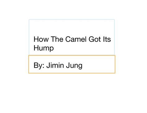 This is a book about how man made animals their work slaves. Bookemon: How The Camel Got Its Hump | Book 688239