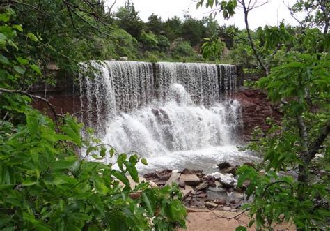 Cowley Lake Waterfall Dexter Kansas