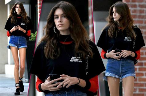 Kaia Gerber Worries Fans With Scary Skinny Legs In Tiny Shorts