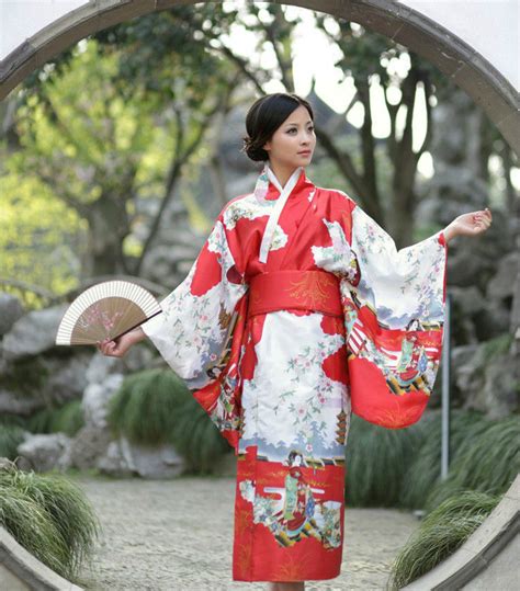 일본 기모노 빈티지 유카타 하오리 의상 레트로 게이샤 드레스 오비 코스프레 가운 레드geisha Dressjapanese