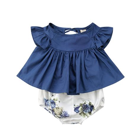 Xiaxaixu 2pcs Newborn Infant Kids Baby Girl Floral Tops Dress Shorts