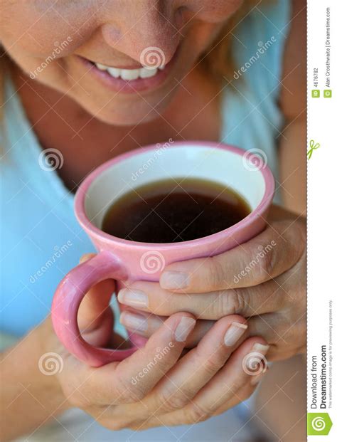 Enjoying The First Cup Of Coffee Stock Photography - Image: 4676782