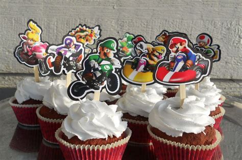 As always, i like to try to make as much of my own party supplies as possible. cupcake toppers | Mario birthday, Mario bros party, Mario ...