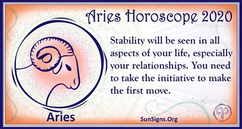 Aries Horoscope 2020 Get Your Predictions Now Sunsignsorg