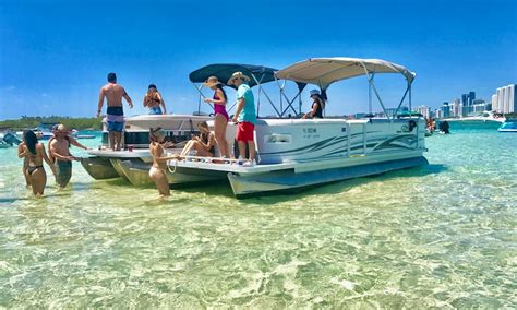24 Luxury Party Pontoon Boat Rental In North Miami Beach Florid