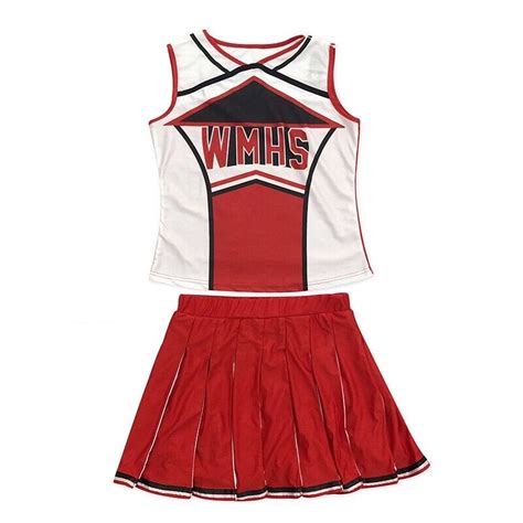 Ladies Glee Cheerleader School Girl Fancy Dress Uniform Party Costume